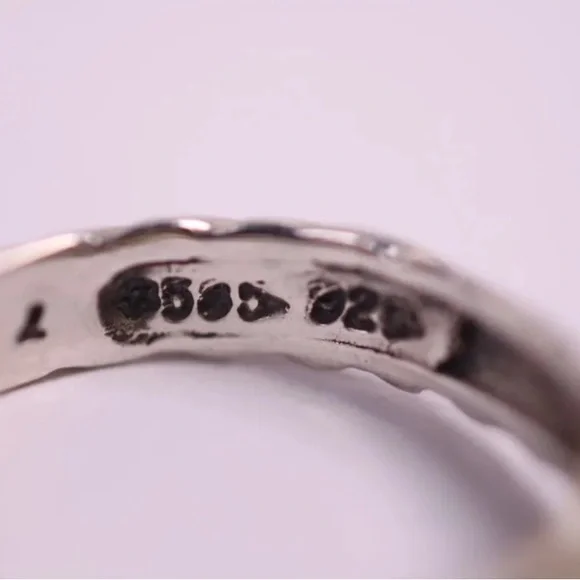 David Yurman Metro Two-Tone Diamond Ring 14K Gold 925 Sterling Cable Band (R719) - Picture 7 of 7